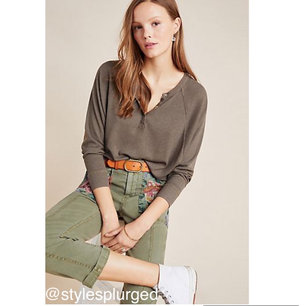 NWT⭐️Top Rated⭐️ANTHRO Chaser Brand Harrieta Henley Top size S